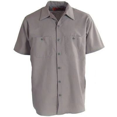 Red Kap Shirts: Men's SP24 GY Grey Industrial Short-Sleeve Work Shirt 4 Red Kap Shirts: Men's SP24 GY Grey Industrial Short-Sleeve Work Shirt - Image 2