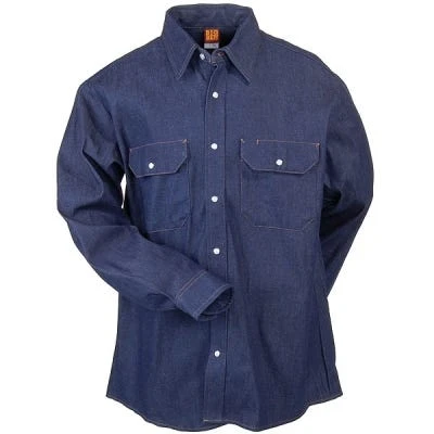 Red Kap Shirts: Men's SD78 DN Deluxe Blue Denim Western Shirt 4 Red Kap Shirts: Men's SD78 DN Deluxe Blue Denim Western Shirt - Image 2