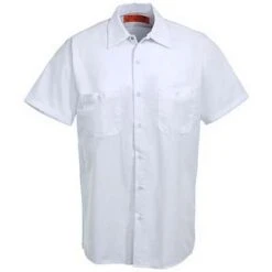 Red Kap Shirts: Men's White SP24 WH Short-Sleeve Uniform Work Shirt -Outlet Vestucia Store image 66563 1