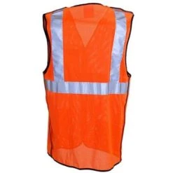 OccuNomix Vests: Mesh Orange Hi-Vis Safety Vest LUX SSBRPC ORG -Outlet Vestucia Store image 69154