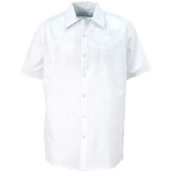 Red Kap Shirts:Men's SP26 WH White Pocketless Uniform Shirt -Outlet Vestucia Store image 73499