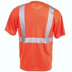 CornerStone Shirts: Men's CS401 SONG Safety Orange High Visibility Tee Shirt -Outlet Vestucia Store image 74249