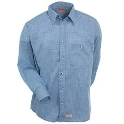 Red Kap Shirts: Men's Mini-Plaid Work Shirt SP74 WB -Outlet Vestucia Store image 75929