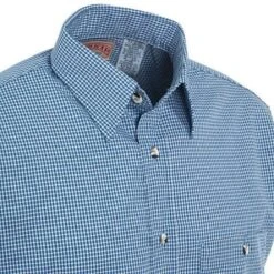 Red Kap Shirts: Men's Mini-Plaid Work Shirt SP74 WB