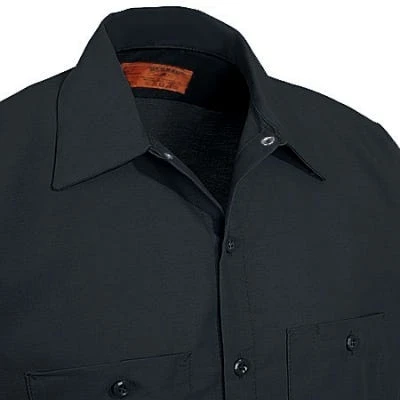 Red Kap Shirts: Men's SP24 BK Black Industrial Short-Sleeve Poplin Work Shirt 3 Red Kap Shirts: Men's SP24 BK Black Industrial Short-Sleeve Poplin Work Shirt