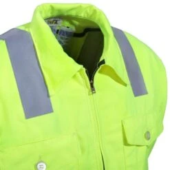 Red Kap Jackets: High Visibility ANSI Class 2 Ike Jacket JY32HV -Outlet Vestucia Store jy32hv3litefxcd 01