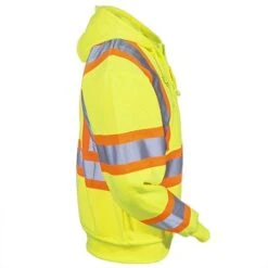 Key Sweatshirts: Men's 879 39 Hi-Vis Yellow ANSI Hooded Sweatshirt -Outlet Vestucia Store key 879 39 r 01