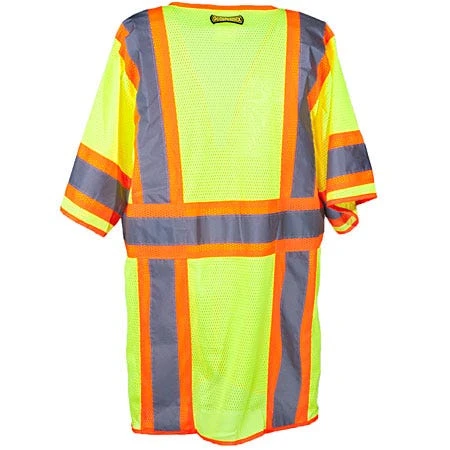 Occunomix Vests: Two Tone Hi-Vis Yellow Classic Mesh Safety Vest LUX HSCLC3Z YEL 3 Occunomix Vests: Two Tone Hi-Vis Yellow Classic Mesh Safety Vest LUX HSCLC3Z YEL