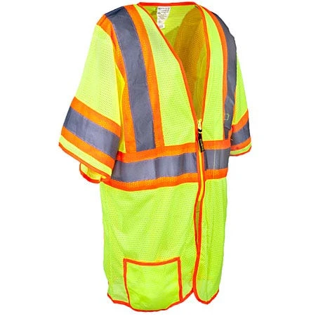 Occunomix Vests: Two Tone Hi-Vis Yellow Classic Mesh Safety Vest LUX HSCLC3Z YEL 5 Occunomix Vests: Two Tone Hi-Vis Yellow Classic Mesh Safety Vest LUX HSCLC3Z YEL - Image 3