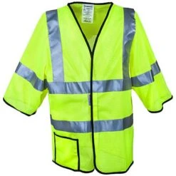 Occunomix Vests: High Visibility Yellow Mesh Safety Vest LUX HSCOOL3 YEL -Outlet Vestucia Store lux hscool3 grn occuluxf 01