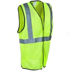 Occunomix Vests: Men's LUX SSGC FR Flame Resistant High Visibility Safety Vest -Outlet Vestucia Store lux ssgc grn occuluxr 01 1