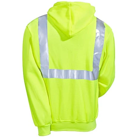 Occunomix Sweatshirts: Men's High Visibility Cotton Blend Hooded Sweatshirt OCCLUX-SWTLH Y 3 Occunomix Sweatshirts: Men's High Visibility Cotton Blend Hooded Sweatshirt OCCLUX-SWTLH Y