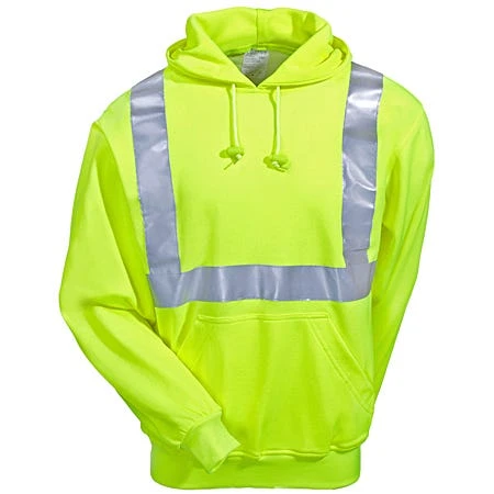 Occunomix Sweatshirts: Men's High Visibility Cotton Blend Hooded Sweatshirt OCCLUX-SWTLH Y 5 Occunomix Sweatshirts: Men's High Visibility Cotton Blend Hooded Sweatshirt OCCLUX-SWTLH Y - Image 3
