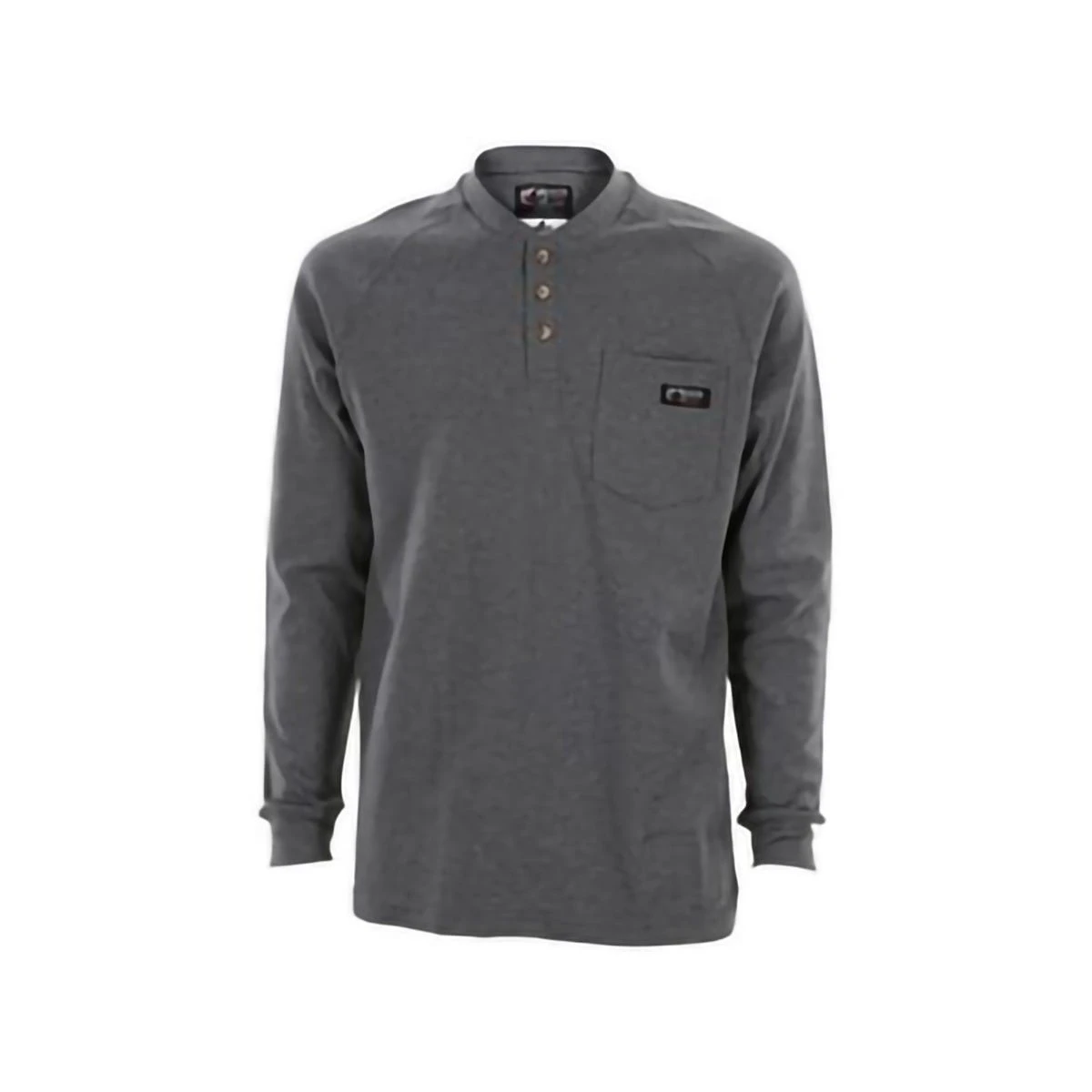 MCR Safety: Men's H1G Gray Flame Resistant (FR) Long Sleeve Henley Shirt 3 MCR Safety: Men's H1G Gray Flame Resistant (FR) Long Sleeve Henley Shirt