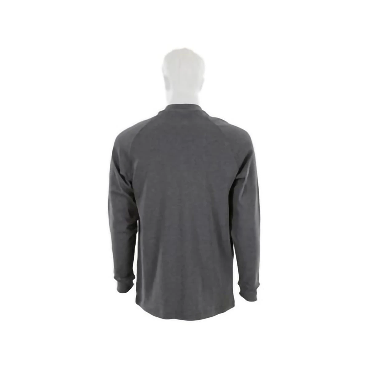 MCR Safety: Men's H1G Gray Flame Resistant (FR) Long Sleeve Henley Shirt 4 MCR Safety: Men's H1G Gray Flame Resistant (FR) Long Sleeve Henley Shirt - Image 2