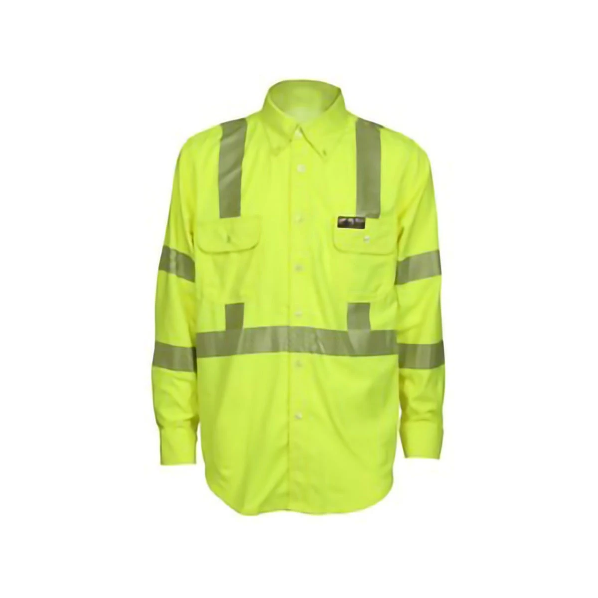 MCR Safety Shirts: Men's SBS1027 Lime FR Summit Breeze Hi Vis Long Sleeve Button Down Shirt 3 MCR Safety Shirts: Men's SBS1027 Lime FR Summit Breeze Hi Vis Long Sleeve Button Down Shirt