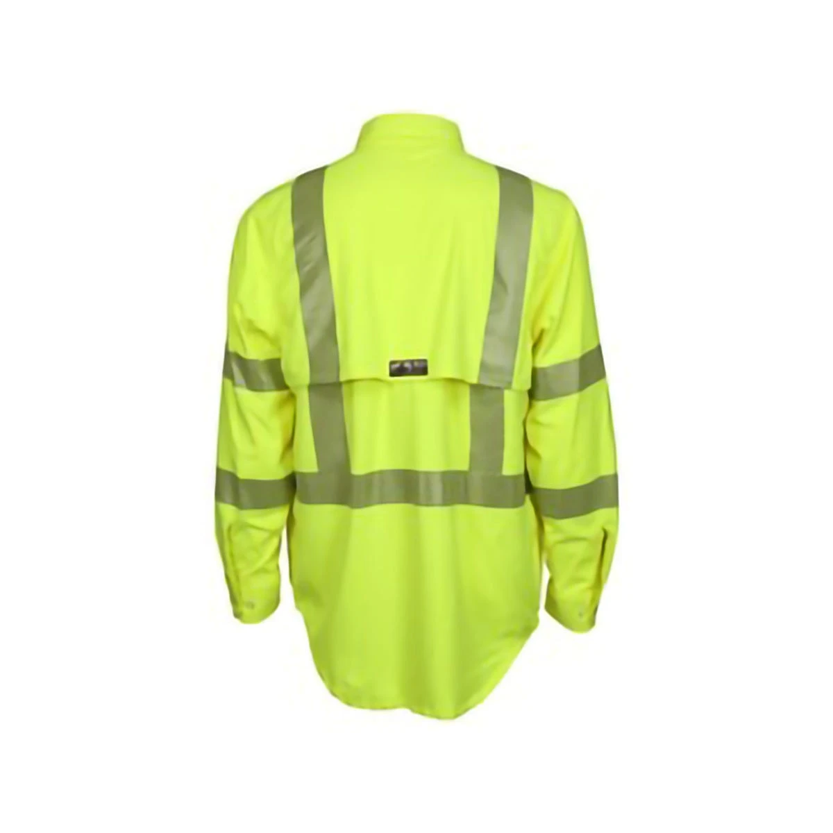 MCR Safety Shirts: Men's SBS1027 Lime FR Summit Breeze Hi Vis Long Sleeve Button Down Shirt 4 MCR Safety Shirts: Men's SBS1027 Lime FR Summit Breeze Hi Vis Long Sleeve Button Down Shirt - Image 2