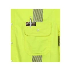 MCR Safety Shirts: Men's SBS1027 Lime FR Summit Breeze Hi Vis Long Sleeve Button Down Shirt 10 MCR Safety Shirts: Men's SBS1027 Lime FR Summit Breeze Hi Vis Long Sleeve Button Down Shirt -Outlet Vestucia Store mcr sbs1027 detail1 xhiresedit