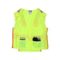 MCR Safety Vests: Men's SURVL Lime Hi Vis Reflective Orange Silver Stripes Zipper Closure Safety Vest 7 MCR Safety Vests: Men's SURVL Lime Hi Vis Reflective Orange Silver Stripes Zipper Closure Safety Vest -Outlet Vestucia Store mcr survl 3 innerpockets xhiresedit copy