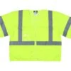 MCR Safety Vests: Men's VCL3MLZ Lime Hi Vis Reflective Lime Mesh Fabric Silver Stripes Zipper Front Closure Safety Vest -Outlet Vestucia Store mcr vcl3mlz 1 xhiresedit