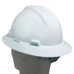 MSA Hard Hats: White 454 475369 Full Brim Ratchet System Safety Hard Hat