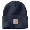Carhartt Caps: Navy Blue Acrylic Knit Watch Hat A18 NVY -Outlet Vestucia Store navy carhartt winter hats a18 nvy 64 1000