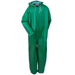 Tingley Coveralls: Men's FR PVC V41108 Waterproof Green Safety Coveralls -Outlet Vestucia Store o41008grn tingleyf 01