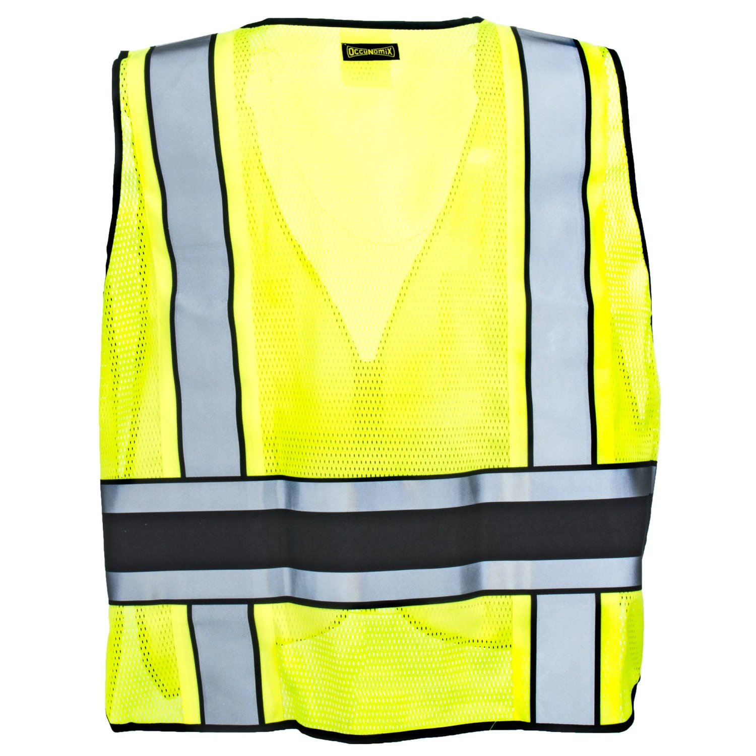 Occunomix Vests: Men's LUX DPS DOR Deluxe Plain High Viz Safety Vest 3 Occunomix Vests: Men's LUX DPS DOR Deluxe Plain High Viz Safety Vest