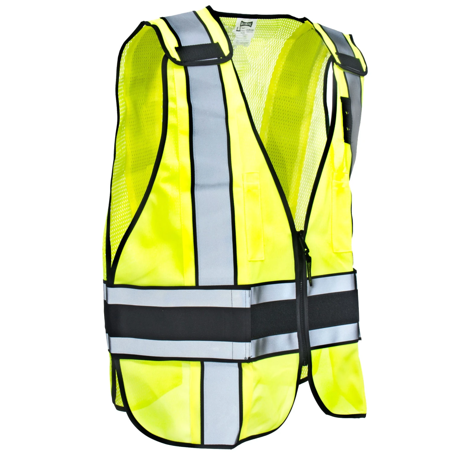 Occunomix Vests: Men's LUX DPS DOR Deluxe Plain High Viz Safety Vest 5 Occunomix Vests: Men's LUX DPS DOR Deluxe Plain High Viz Safety Vest - Image 3