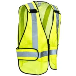 Occunomix Vests: Men's LUX PS DOR Plain High Viz Safety Mesh Vest -Outlet Vestucia Store occunomix lux ps do r 01