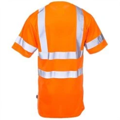 Occunomix Shirts: Hi Vis LUX SSETP3B OR Men's Orange Reflective Shirt