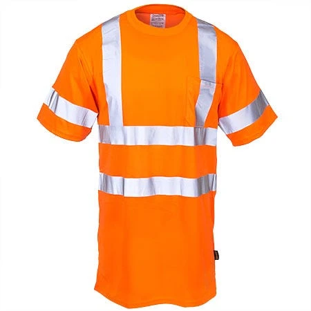 Occunomix Shirts: Hi Vis LUX SSETP3B OR Men's Orange Reflective Shirt 5 Occunomix Shirts: Hi Vis LUX SSETP3B OR Men's Orange Reflective Shirt - Image 3
