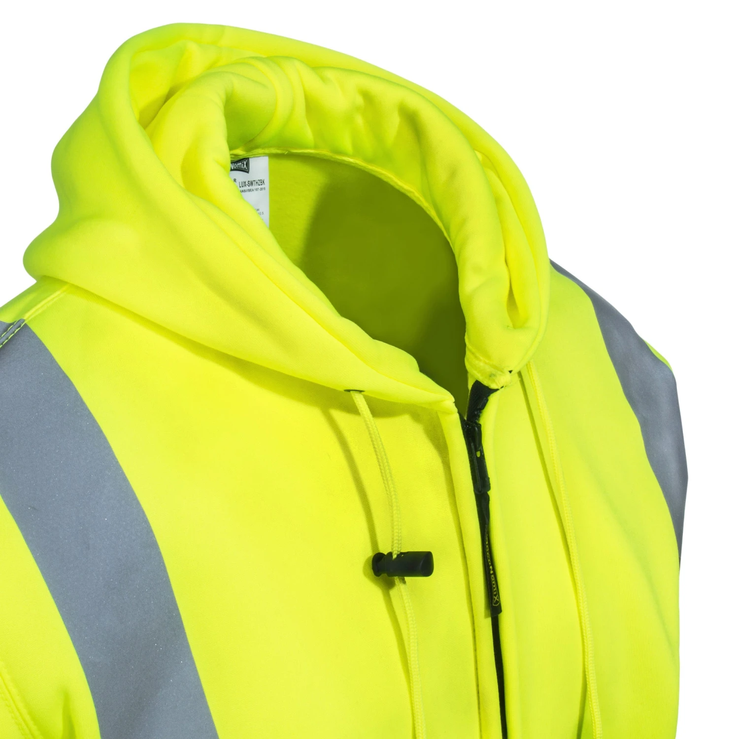 Occunomix Sweatshirts: Men's LUX SWTHZBK High Viz Black Bottom Full-Zip Sweatshirt 4 Occunomix Sweatshirts: Men's LUX SWTHZBK High Viz Black Bottom Full-Zip Sweatshirt - Image 2