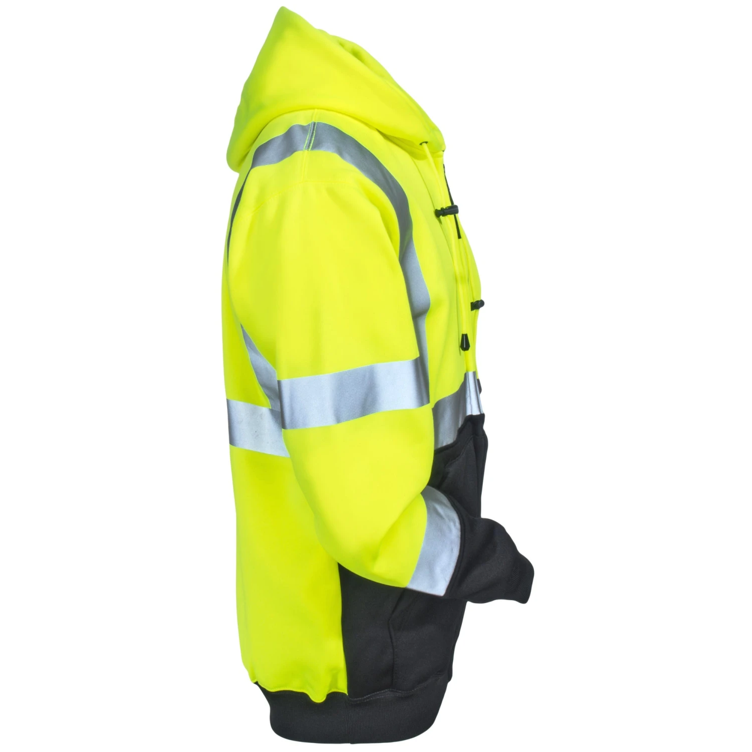 Occunomix Sweatshirts: Men's LUX SWTHZBK High Viz Black Bottom Full-Zip Sweatshirt 7 Occunomix Sweatshirts: Men's LUX SWTHZBK High Viz Black Bottom Full-Zip Sweatshirt - Image 5