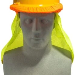 Occunomix Safety Shades: Men's OK-5057009 High Visibility Mesh Hard Hat Safety Shade -Outlet Vestucia Store occunomix ok 5057009 f 01