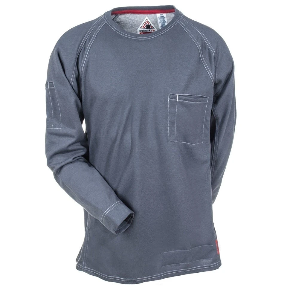 Bulwark Shirts: Men's Charcoal QT32 CH Flame-Resistant IQ Long Sleeve Shirt 4 Bulwark Shirts: Men's Charcoal QT32 CH Flame-Resistant IQ Long Sleeve Shirt - Image 2