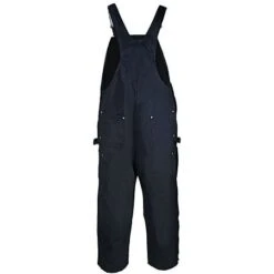 Carhartt Overalls: Men's R37 BLK Black Cotton Duck Zip Bib Overalls