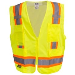 Radians Vests: Green Hi Vis SV6G Two Tone Surveyor Type R Class 2 Safety Vest