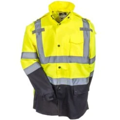 Radians Jackets: Unisex RW30 3Z1Y Hi Vis ANSI Class 3 Hooded Rain Jacket -Outlet Vestucia Store radwear rw30 3z1y f 01