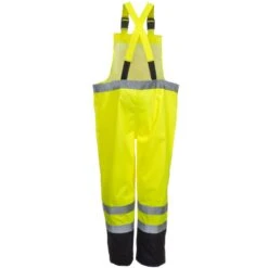 Radians Pants: Unisex RW30 ES1Y High Visibility Green Waterproof Rain Bib Pants