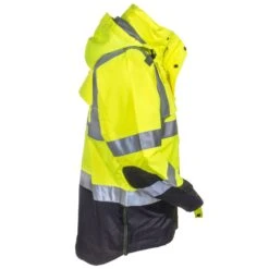 Radians Jackets: Unisex Hi Vis RW32 3Z1Y Green ANSI Class 3 Rain Jacket -Outlet Vestucia Store radwear rw32 3z1y r 01