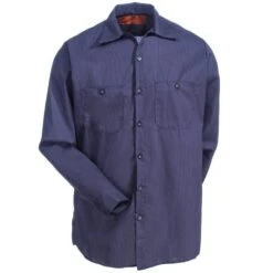 Red Kap Work Clothes: Men's Microcheck Long Sleeve Work Shirt SP14 GB -Outlet Vestucia Store red kap sp14gb f 01