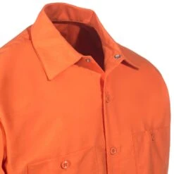 Red Kap Shirts: Men's Orange SP14 OR Touchtex Long Sleeve Shirt