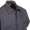 Red Kap Shirts: Men's SP24 CH Grey Short-Sleeve Industrial Work Shirt -Outlet Vestucia Store red kap sp24ch cd 01
