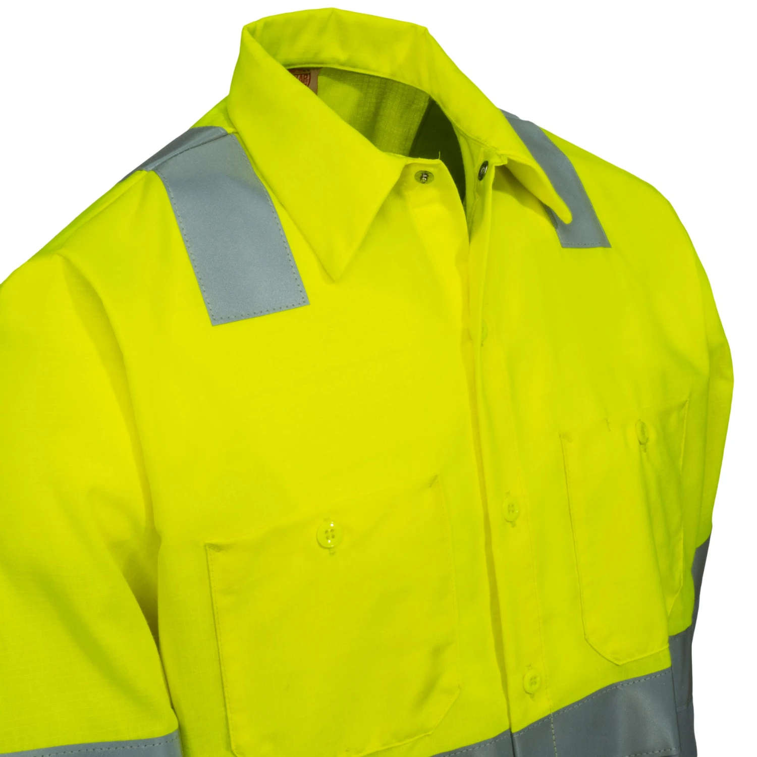 Red Kap Shirts: Men's SY14 YG Grey Colorblock High Vis Work Shirt 4 Red Kap Shirts: Men's SY14 YG Grey Colorblock High Vis Work Shirt - Image 2