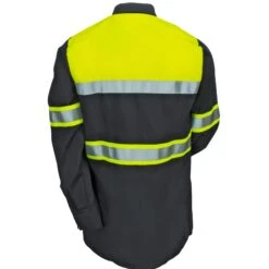 Red Kap Shirts: High Vis Colorblock SY70 YC Men's Charcoal Ripstop Button Down Shirt 9 Red Kap Shirts: High Vis Colorblock SY70 YC Men's Charcoal Ripstop Button Down Shirt -Outlet Vestucia Store red kap sy70yc2 b 01