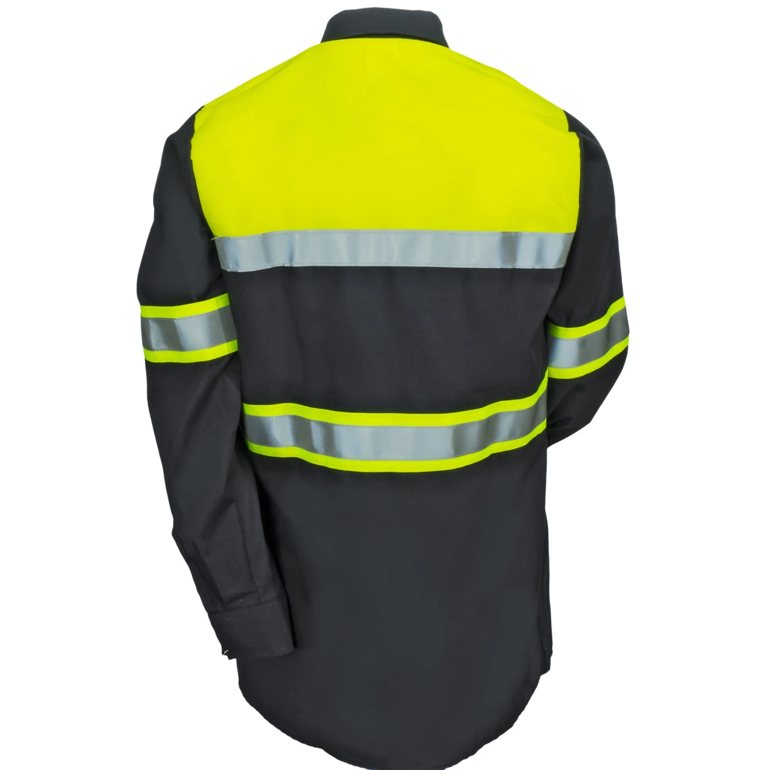 Red Kap Shirts: High Vis Colorblock SY70 YC Men's Charcoal Ripstop Button Down Shirt 6 Red Kap Shirts: High Vis Colorblock SY70 YC Men's Charcoal Ripstop Button Down Shirt - Image 4