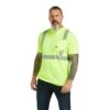 Ariat Rebar Workwear: Men's 10039196 Hi-Vis Yellow ANSI T-Shirt -Outlet Vestucia Store s22 mns work 10039196 front