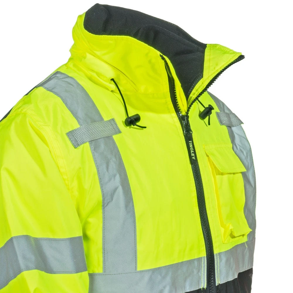 Tingley Jackets: Men's J26172 Yellow Waterproof High Visibility Bomber Jacket 5 Tingley Jackets: Men's J26172 Yellow Waterproof High Visibility Bomber Jacket - Image 3
