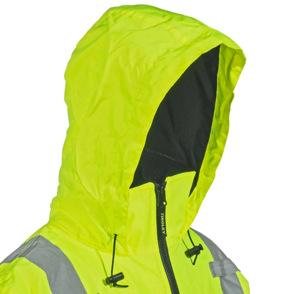 Tingley Jackets: Men's J26172 Yellow Waterproof High Visibility Bomber Jacket 4 Tingley Jackets: Men's J26172 Yellow Waterproof High Visibility Bomber Jacket - Image 2